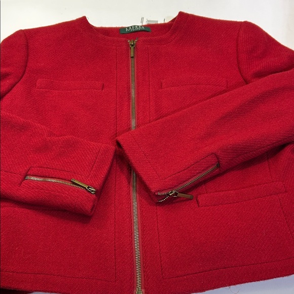 Lauren Ralph Lauren Red Petite Jacket - Picture 16 of 16